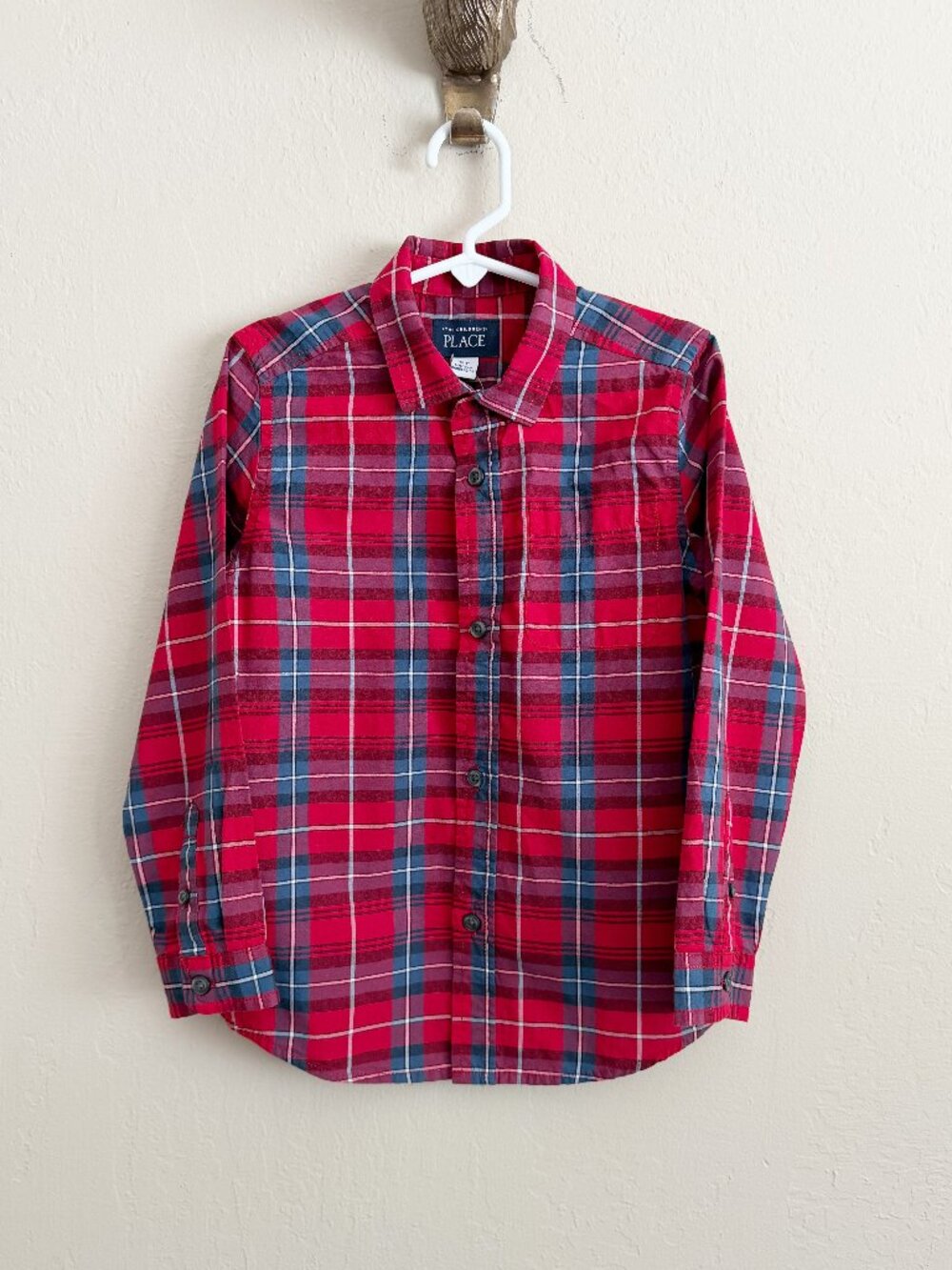 The Children’s Place Plaid Button Down Shirt NWT • 5T
